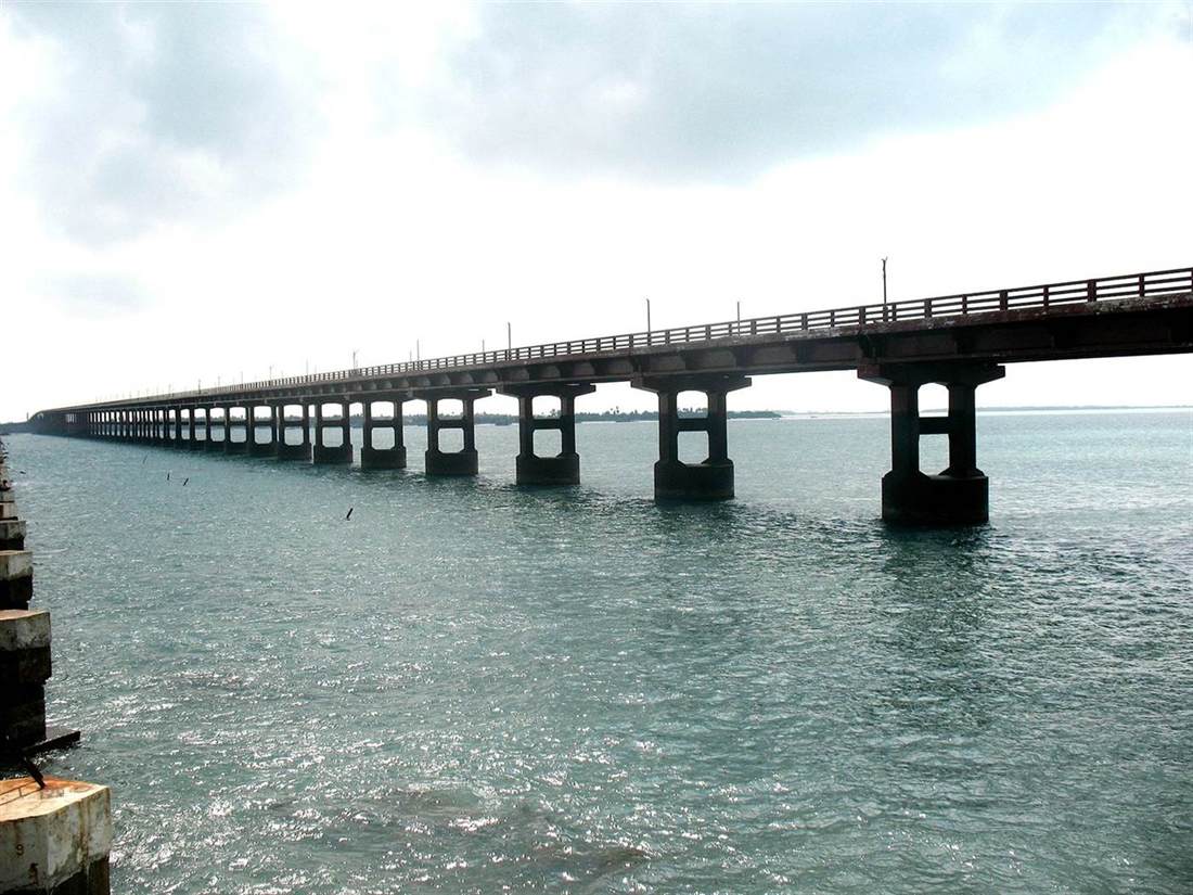Pamban Bridge to Rameswaram island